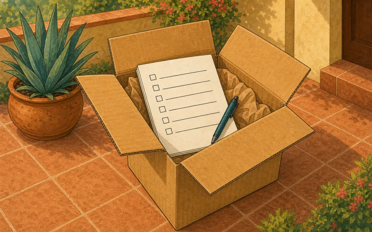 Ilustración de la guía: Checklist de mudanza: qué hacer antes, durante y después